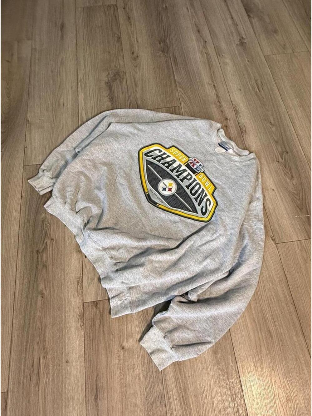 Reebok Grey Pittsburgh Steelers Super Bowl Champions